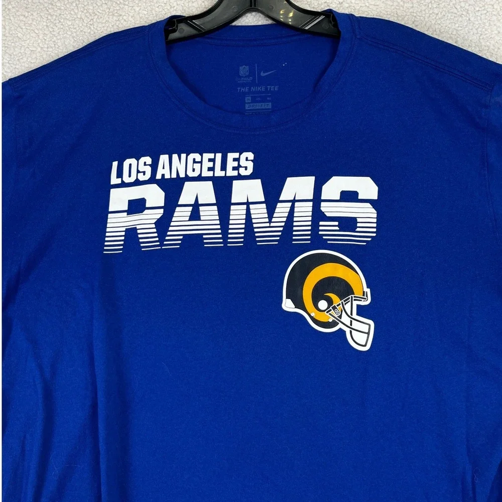 Los Angeles Rams‎ Dri-FIT Nike T-Shirt Mens 2XL Blue Sportswear Football